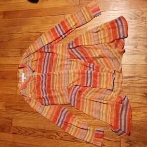 Like new womens semi sheer tunic/cover up orange/yellow medium